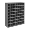 Durham Mfg Prime Cold Rolled Steel Pigeonhole Bin Unit, 12 in D x 42 in H x 33 3/4 in W, 8 Shelves, Gray 361-95