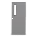 Ceco Narrow Light Steel Door with Glass, 84 in H, 32 in W, 1 3/4 in Thick, 18-gauge, Type: 1 CHMD X NL28 70 X CYL-CE-18ga-WG