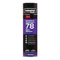 3M Spray Adhesive, 78 Series, Clear, 17.9 oz, Aerosol Can 78