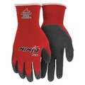 Mcr Safety Latex Coated Gloves, Palm Coverage, Red/Gray, L, PR N9680L