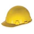 Msa Safety Front Brim Hard Hat, Type 1, Class G, Ratchet (4-Point), Yellow 486959