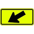 Zing Traffic Sign, 18" Height, 30" Width, Aluminum, Rectangle, No Text 2457