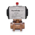 Dynaquip Controls 1" FNPT Bronze Pneumatic Ball Valve Inline PVA65AMSR06312A