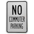 Brady Parking Sign, 12" W, 18" H, English, Aluminum, Black, White 115226