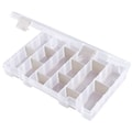 Flambeau Adjustable Compartment Box with 4 to 24 compartments, Plastic, 1 3/4 in H x 6-5/8 in W T4008