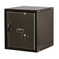 Hallowell Box Locker, 11 5/16 in W, 12 in D, 12 11/16 in H, (1) Tier, (1) Wide, Black HC121212-1SVP-ME