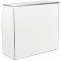 Flash Furniture Foldable Bar, 4ft., White, 47.75" W, 19.5" L, 42.75" H, Laminate Top, White XA-BAR-48-WH-GG
