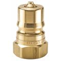 Parker Hydraulic Quick Connect Hose Coupling, Brass Body, Sleeve Lock, 1/8"-27 Thread Size, 60 Series BH1-61