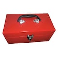 Westward 44ZJ83 11-57/64W Steel, Black Portable Tool Box, Powder Coated, 6 H