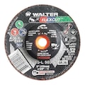 Walter Surface Technologies Depressed Center Grinding Wheel, 0.125 in Thick, Aluminum Oxide 15L453
