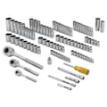 Proto 1/4", 3/8", 1/2" Drive Socket Set SAE 101 Pieces 4 mm to 19 mm, 5/32 in to 1 in , Full Polish J47101