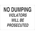 GicnKeuz 'No Dumping' Schilder Aus Aluminium – Reflektierend, Wetterfest, 25,4 X 17,8 Cm (2 Stück)