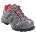 Nautilus Safety Footwear Athletic Style Work Shoes, Wmn, 6W, Gray, PR N1393 6W