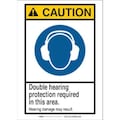 Brady Caution Sign, 14" Height, 10" Width, Aluminum, Rectangle, English 144272