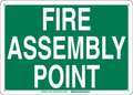 Brady Fire Emergency Sign, 14" Height, 20" Width, Fiberglass, Rectangle, English 139632
