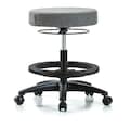 Blue Ridge Ergonomics Bench Stool, Med, Fabric, BF, Casters, Gry BR-FMBSO-RG-BF-RC-F44