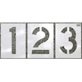 C.H. Hanson Stencil, Number Kit, 12pcs., 4 x 2-3/4 In., 70353 70353