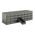 Equipto Compartment Organizer with 32 Drawers, 34-1/8 in W x 10-5/8 in H x 33-GY