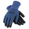Pip Nitrile Coated Gloves, Palm Coverage, Black/Blue, M, PR 34-500/M