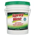 Spray Nine Cleaner and Disinfectant, 5 gal. Pail, citrus, Clear 26805