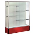 Waddell Display Display Case, 72X48X16, Red, Package Quantity: 1 374PB-SN-RD