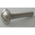 Zoro Select 1/4"-20 x 1/2 in Slotted Truss Machine Screw, Plain 18-8 Stainless Steel, 100 PK 3AWR3