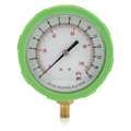 Zoro Select Pressure Gauge, 0 to 15 psi, 1/4" MNPT, Plastic, Green 4EFG9