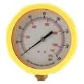 Zoro Select Pressure Gauge, 0 to 160 psi, 1/4 in MNPT, Plastic, Yellow 4EFK2
