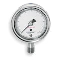 Ashcroft Pressure Gauge, 0 to 15 psi, 1/4 in MNPT, Stainless Steel, Silver 251009SW02LX6B15