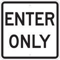 Brady Traffic Sign, 18" Height, 18" Width, Aluminum, Square, English 94181