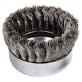 Weiler Knot Wire Cup Wire Brush, Threaded Arbor, 4" 93397