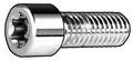 Zoro Select 1/4"-28 Socket Head Cap Screw, Chrome Plated Steel, 1-1/4 in Length, 5 PK MPB3380S