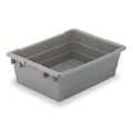 Akro-Mils Cross Stacking Container, Gray, Polyethylene, 23 3/4 in L, 17 1/4 in W, 8 in H 34303