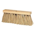 Tough Guy 16 in Sweep Face Broom Head, Stiff, Natural, Brown 4KNC7