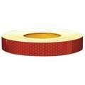 Oralite Reflective Tape, W 1 In, L 50 Yd, Red 18709