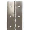 Zoro Select 1 1/2 in W x 48 in H Stainless steel Continuous Hinge 1JEJ8