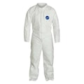 Dupont Tyvek 400 Collared Disposable Coveralls, 3XL, Open Wrists and Ankles, Serged Seam, White, 6 Pack TY120SWH3X0006G1