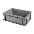 Ssi Schaefer Straight Wall Container, Gray, Polypropylene, 15 3/4 in L, 12 in W, 5 in H EF4120.GY1
