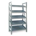 Ssi Schaefer Boltless Shelving Unit, 24"D x 48"W x 78-1/2"H, 5 Shelves, Galvanized Steel GR71222S