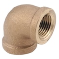 Zoro Select Brass Elbow, 90 Degrees, FNPT, 1" Pipe Size 82100-16