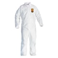 Kleenguard Coveralls, 24 PK, White, SMMMS, Zipper 49103