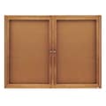 Quartet Enclosed Cork Bulletin Board 36" x 48", 2 Door 364GGS