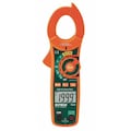 Extech Clamp Meter, LCD, 200 A, 1.3" (33mm) Jaw Capacity, CAT III 600V, CAT II 1000V Safety Rating MA250