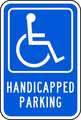 Zing Handicap Parking Sign, 12" W, 18" H, English, Aluminum 2385