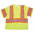 Condor 3XL Class 3 Cool Dry High Visibility Vest, Lime 4CWG2