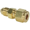 Parker 1/4" CPI x 3/8" Flare Brass 37 Degree Flare Connector 4-6 XHBZ-B-GR