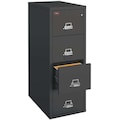 Fireking 15-1/4" W 4 Drawer Fire-Resistant Filing Cabinet, Black, Legal 4-2157-2BL