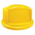 Rubbermaid Commercial Dome Lid, Yellow, Resin 1829399