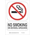 Brady No Smoking Sign, 14" Height, 10" Width, Polyester, Rectangle, English 123896