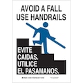 Brady Bilingual Safety Sign, 14" Height, 10" Width, Polyester, Rectangle, English, Spanish 124030